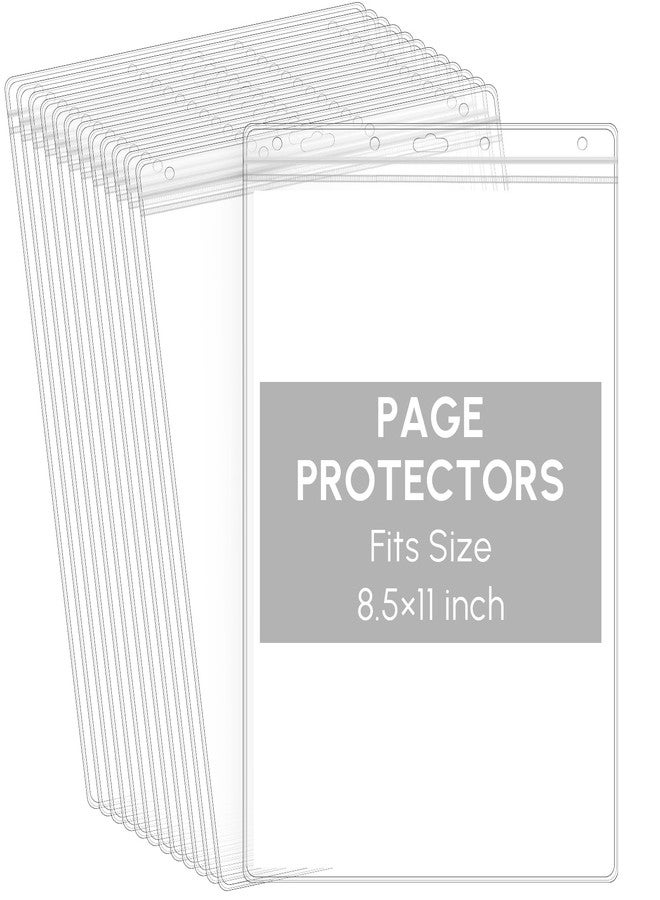 Sinload 20 Pcs Heavy Duty Sheet Protectors 8.5 x 11 Inch Job Ticket Holder Waterproof Resealable Zip Page Wall Sign Holder Clear Dry Erase Document Sleeve Magazine Protector Vertical(13.2 x 8.75 Inch) - Image 1